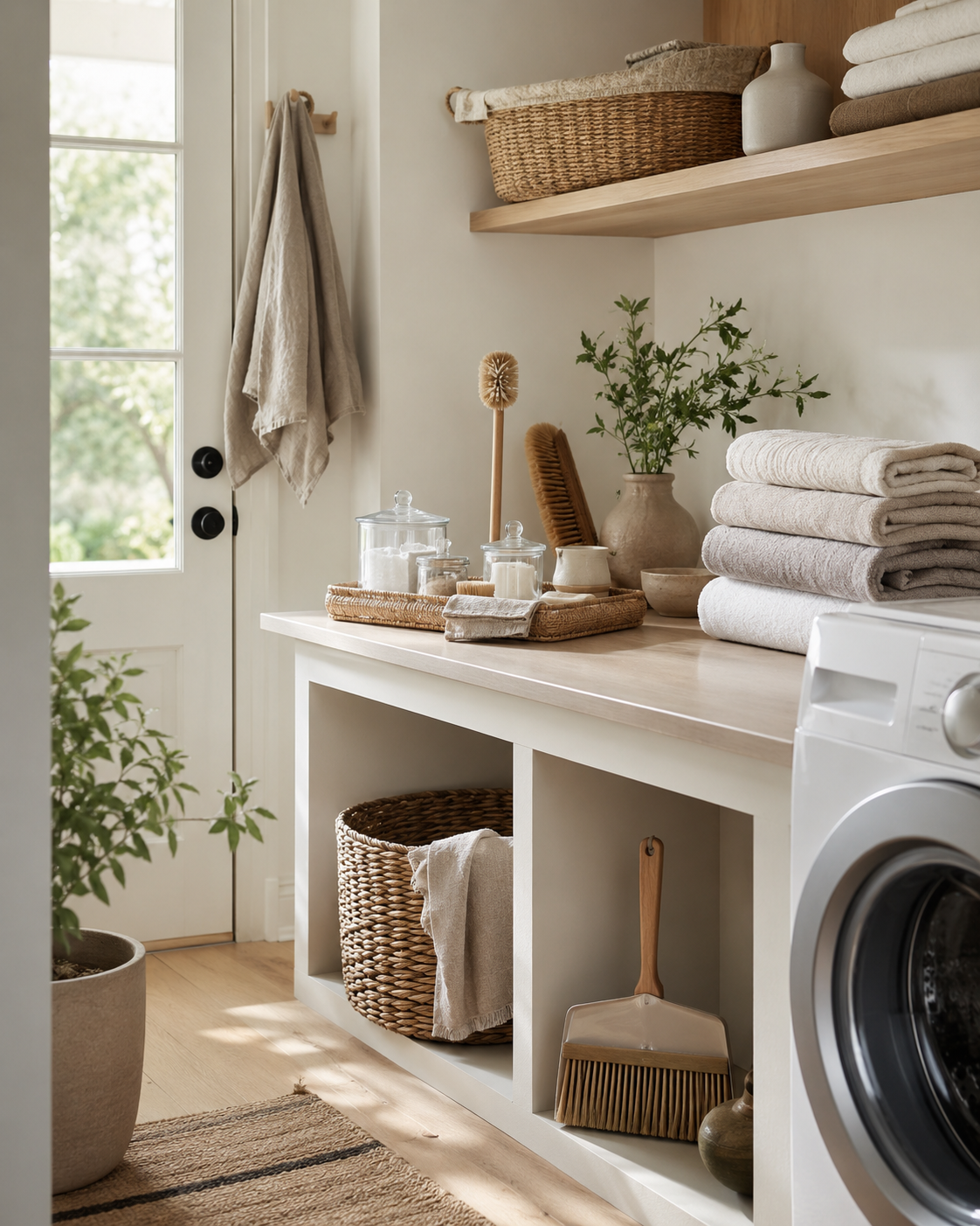 Useful everyday home essentials in a neutral interior